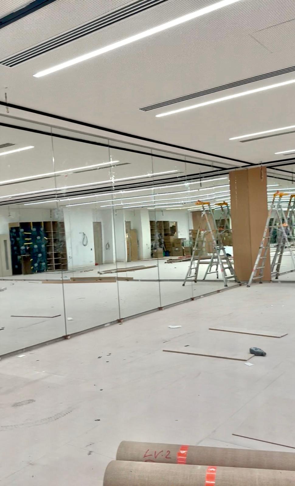 Floor to ceiling ballet studio mirrors Sydney installed in dance academy